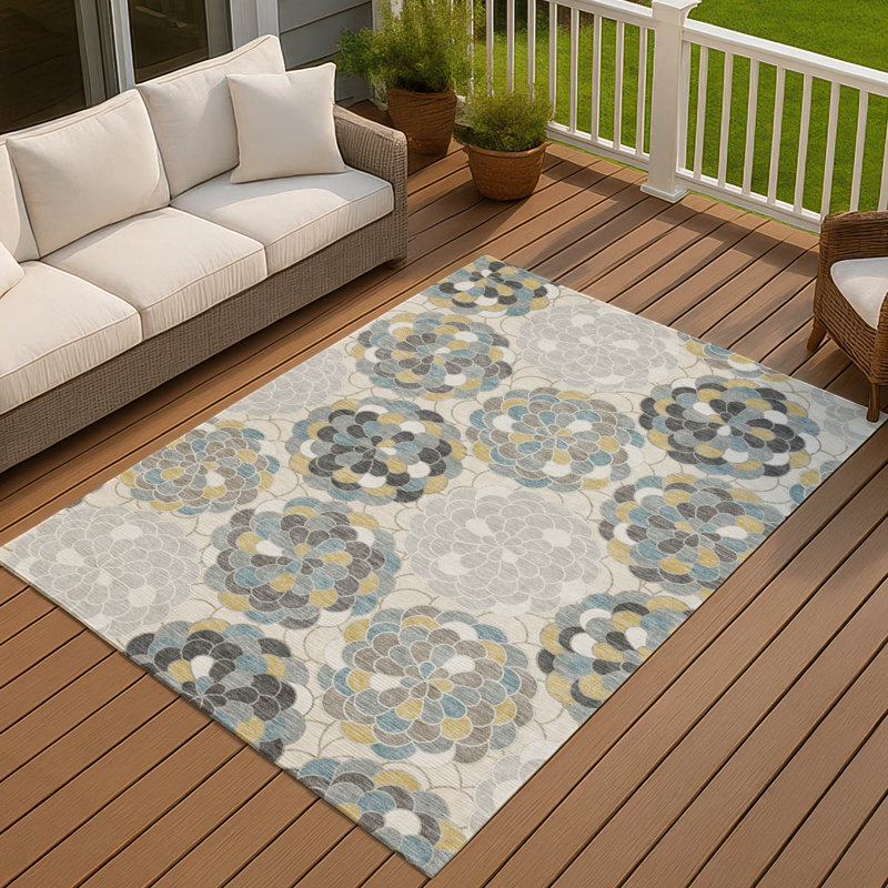 Tapis d'intérieur / extérieur lavable à la machine Chantille ACN2466, Ivoire ivoire, 3 pi x 5 pi