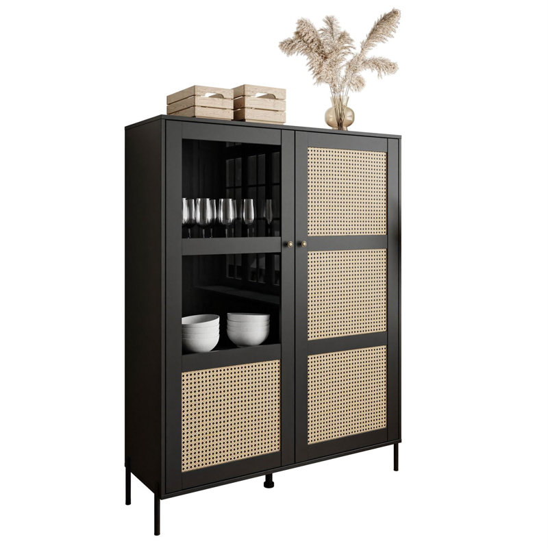 Fabiano Display Cabinet, Black