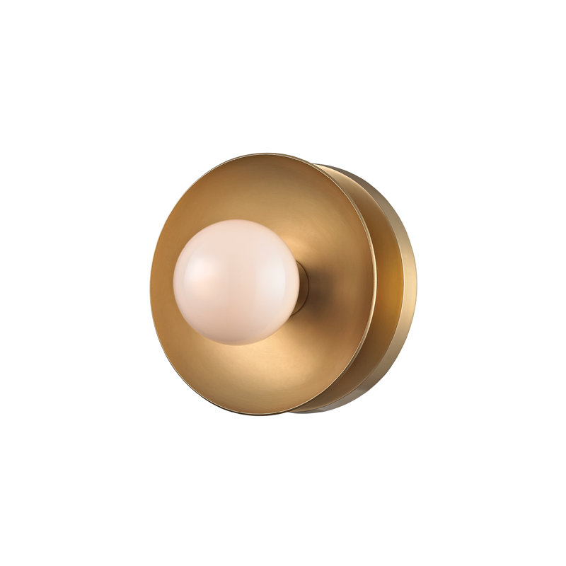 Julien 1 - Light Flush Mounted Sconce, Aged Brass