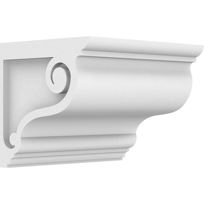 Corbeau standard en PVC de qualité architecturale, H 6 po x l 7 po x P 6 po