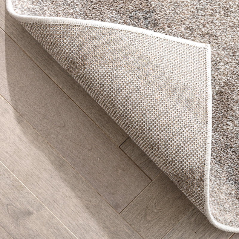 Lisbon Ivory Geometric Easy Care Synthetic Area Rug