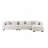 L-Shape Sectional Sofa With Deep Tufted Velvet Upholstered Right Chaise Modular Sofa  Beige