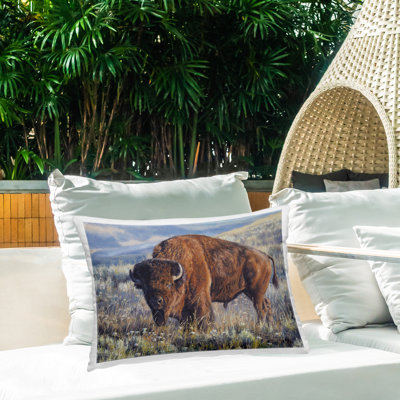 Coussin d'extérieur Prairie King Bison