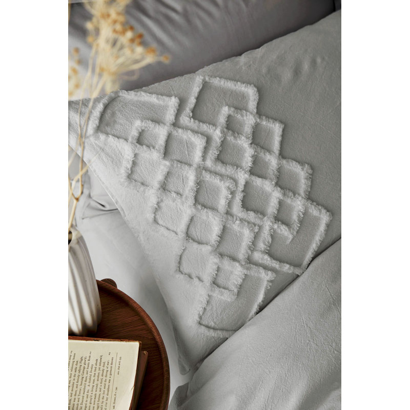 Cotton No Pattern Duvet Cover Set with Pillowcases, Kingsize Duvet Cover + 2 Standard Pillowcases
