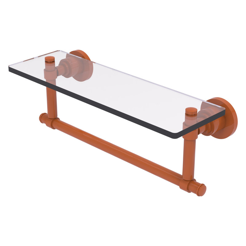 Tablette-lavabo en verre avec barre à serviettes intégrée Washington Square Collection, H 4 po x l 18 po x P 5 po