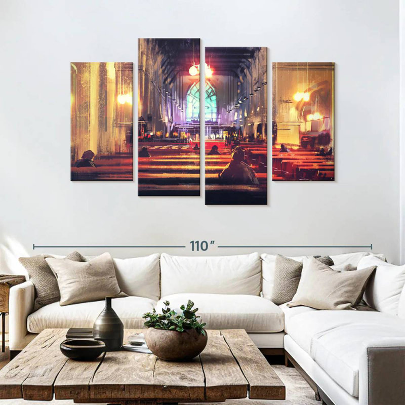 Adella Praying In The Church, 54" H x 84" W