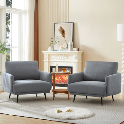 Fauteuil d'appoint à accoudoirs simples Chrisester Widest
