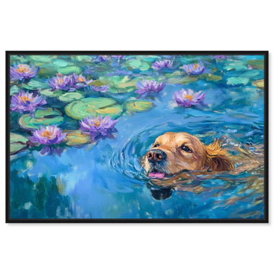 Watery Wag II Canvas Van Gogh Pets by Art Remedy