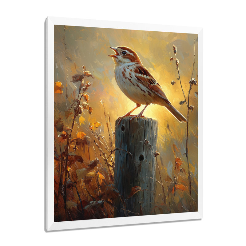 Somer - Animaux, art mural, salon, H 40 po x l 30 po, Picture Framed, Blanc