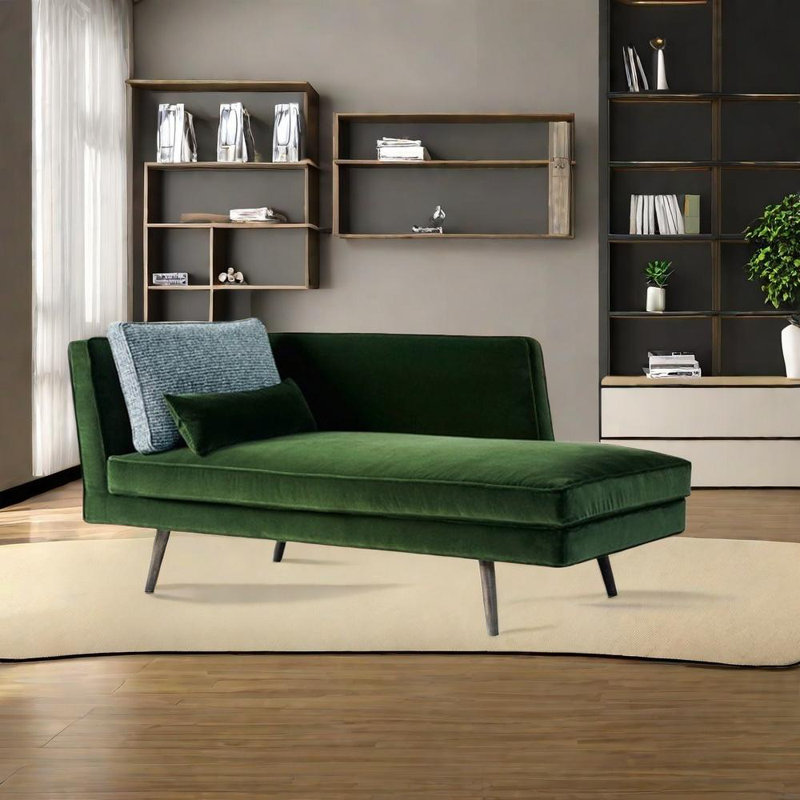 Chaise en bouleau élégante et confortable, Orienté à gauche (vu de face), Vert