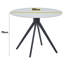 Aspen Gloss White Sintered Stone Round Table with 4 Plastic Curve Chairs - Modern Dining Set-2128817200