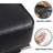 Classic Tufted Leather Ottoman with Stainless Steel  Frame-1711001626