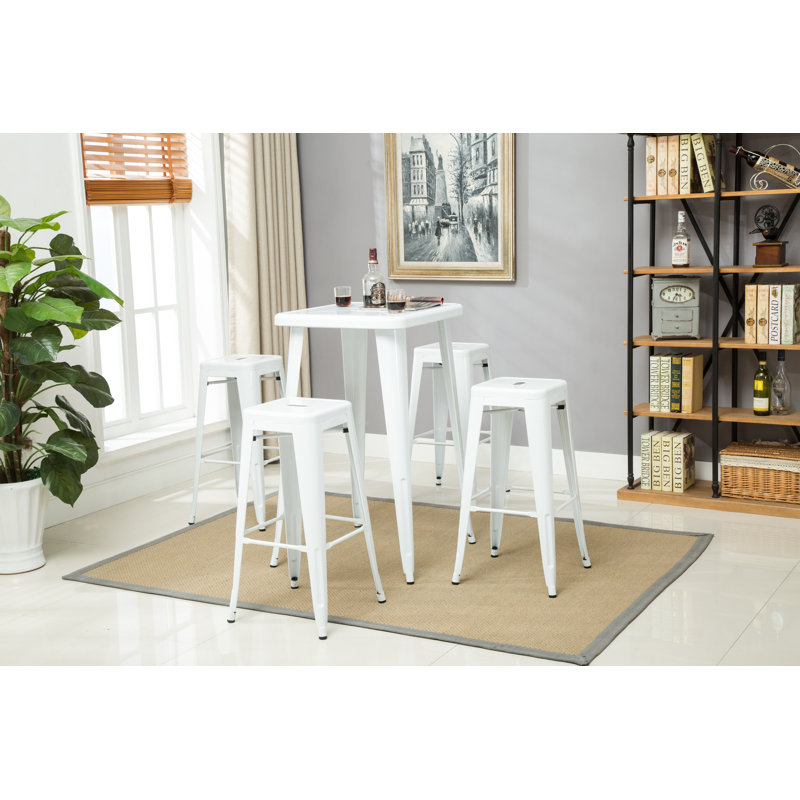 Tabouret de bar Nostrand, Blanc, 30.3''