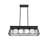 Adjustable 5-Light Farmhouse Industrial Linear Pendant Light Matte Black-1689036461