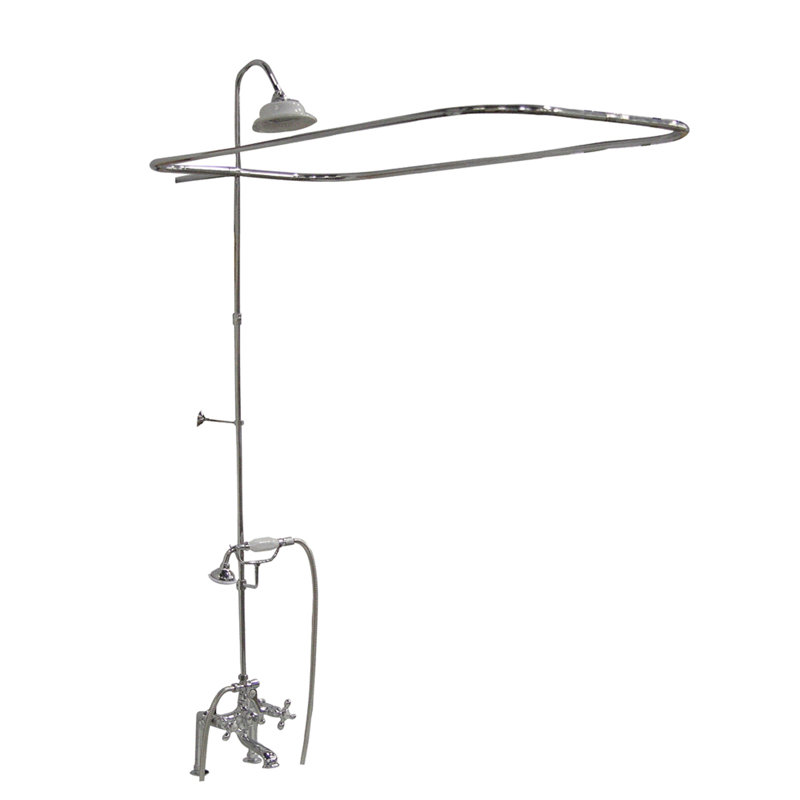 Cadmus 68'' x 30.5'' Soaking Cast Iron Bathtub with Faucet