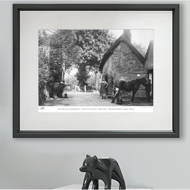 Nether Alderley, The Village Smithy, Bradford Lane 1896 - Single Picture Frame Print, 60cm H x 80cm W x 2.3cm D
