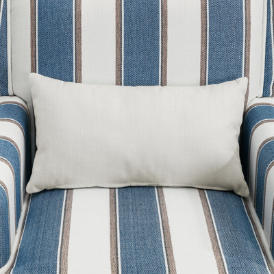 Classic Upholstered Armchair with Nailhead Trim and Solid Wood Leg