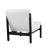 Fluffy Accent Chair White with Black Solid Wood Frame-391615131-391615078