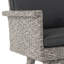 Tabouret de bar d'extérieur en osier avec coussin Arville