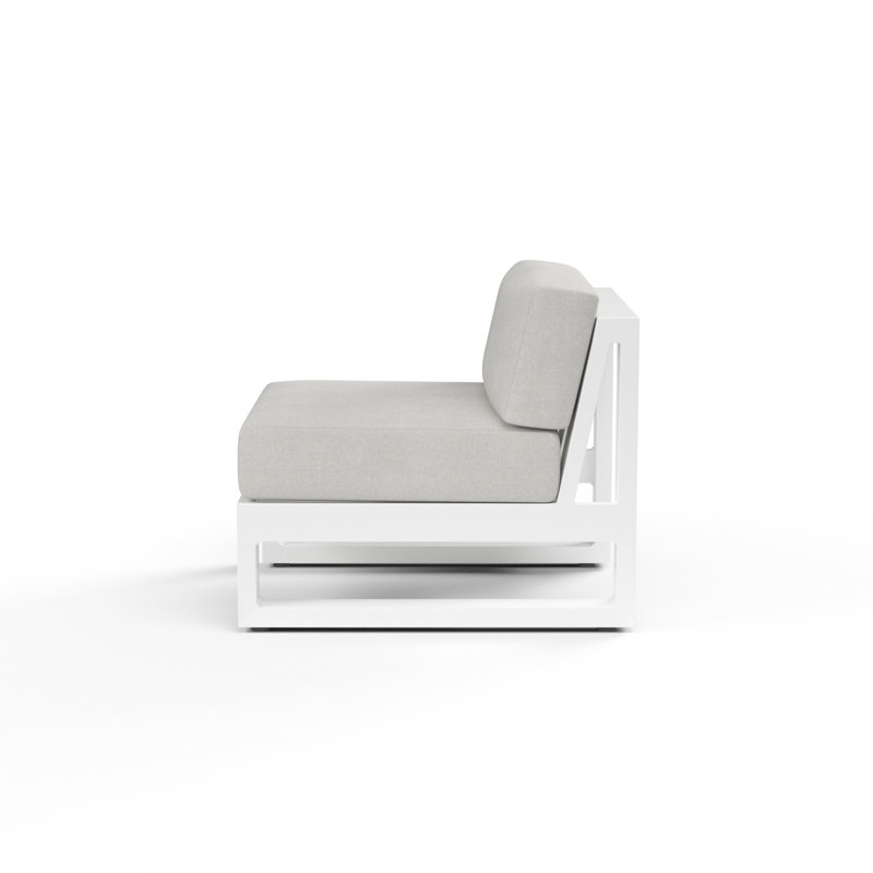 Newport Outdoor Armless Lounge Chair, Cast Silver Sunbrella®