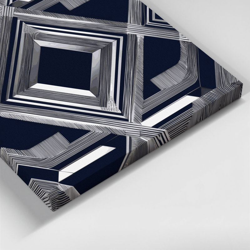 Op Art 77 Gray Canvas Wall Art