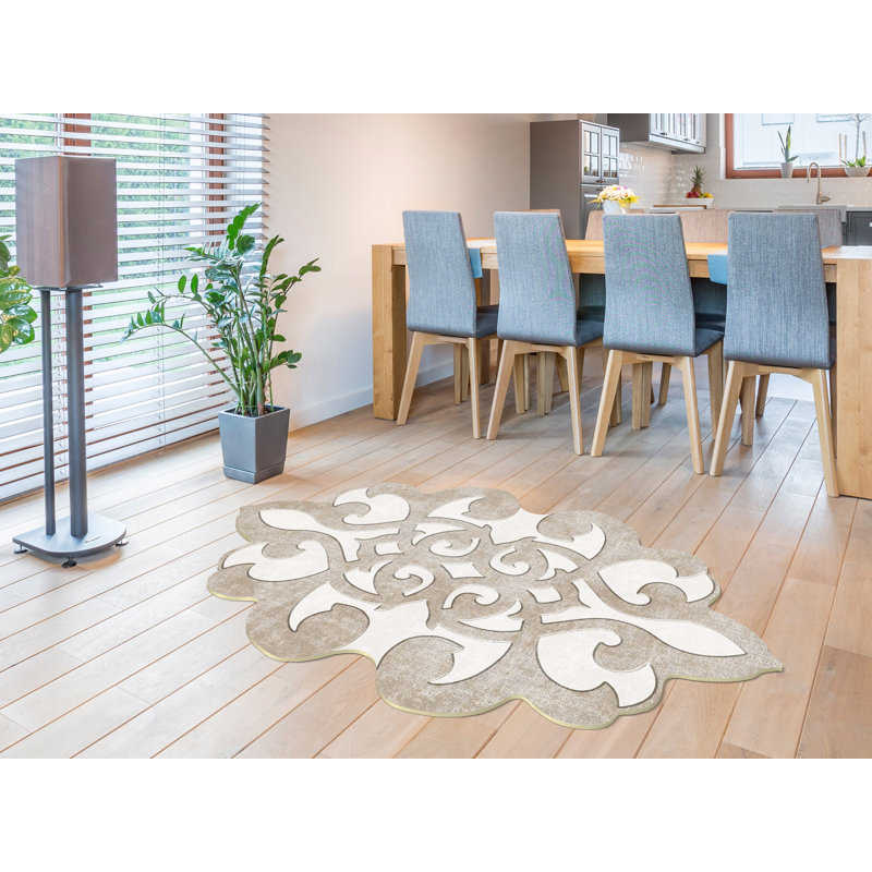 Premium Area Rug (5.2 x 7.5 Feet), Brown, 100% Polyester | 1200 g/m², Non-Slip Leather Sole, 0.2 in Sponge Height | Antibacterial & Anti-Allergic, Machine Washable, Easy Clean Fabric | Stylish Addition to Any Room