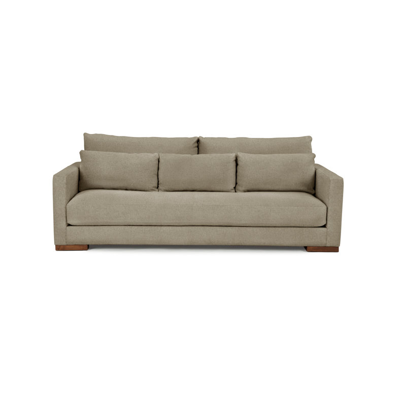 Leon Sofa, Walnut, Paprika Polyester Blend
