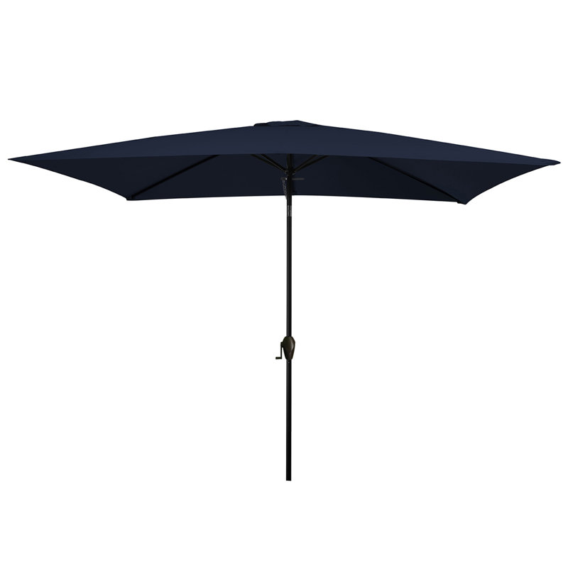 Parasol de patio avec table, Bleu marine