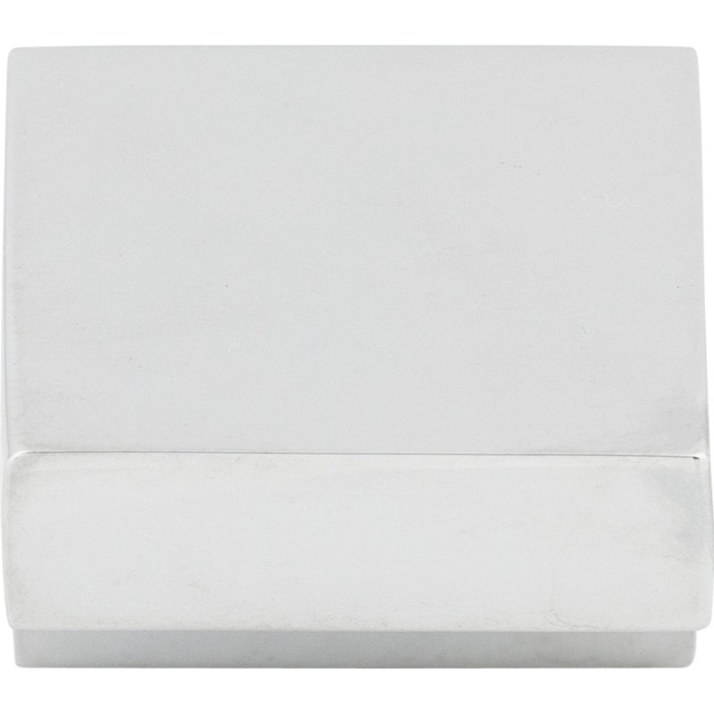 Square 1" Length Square Knob, Polished Chrome