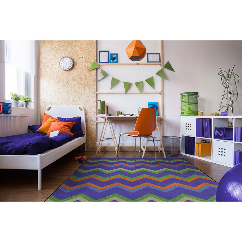 Sonic© Chevron Indoor Rug, Rectangle 5'4" x 7'8"
