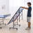 Ping Pong Table, 10 Minute Easy Assembly, 12mm Tabletops, Professional Table Tennis Game, Indoor MDF Portable Table Tennis Table, Foldable Ping Pong Table with Quick Clamp Net and Lockable Wheel