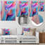 «Transitional Blue and Pink Shapes I», art mural abstrait sur toile en métal-812926216