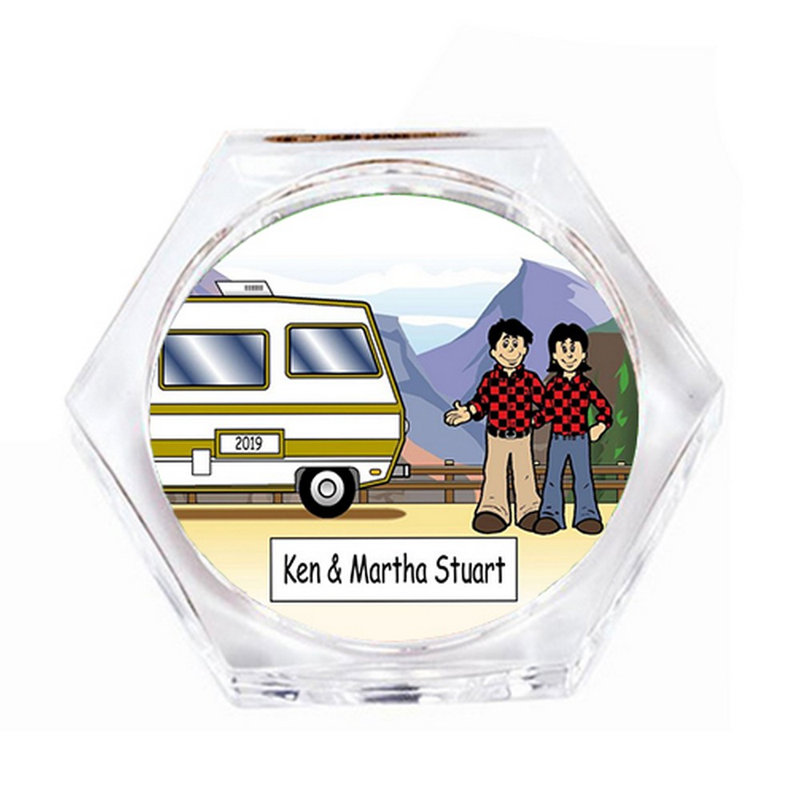 Ensemble de 4 verres sous-verres personnalisés, Oui