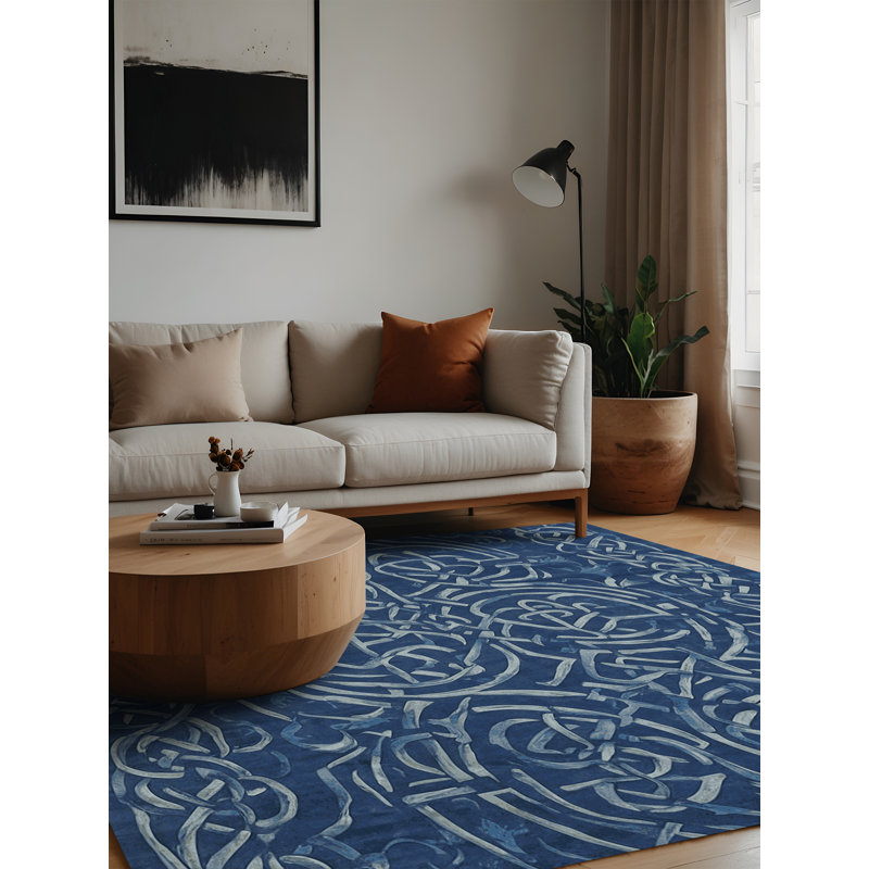 Machine Washable Gray Area Rug, Square 5'