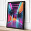 Neon Palm Corridor Retro - Wrapped Canvas-317094760-317094765