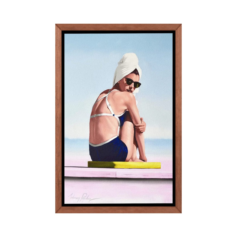 «Drip Drying» par Johnny Popkess - reproduction de photo, H 26 po x l 18 po x 1,5 po, Toile classique avec cadre brun