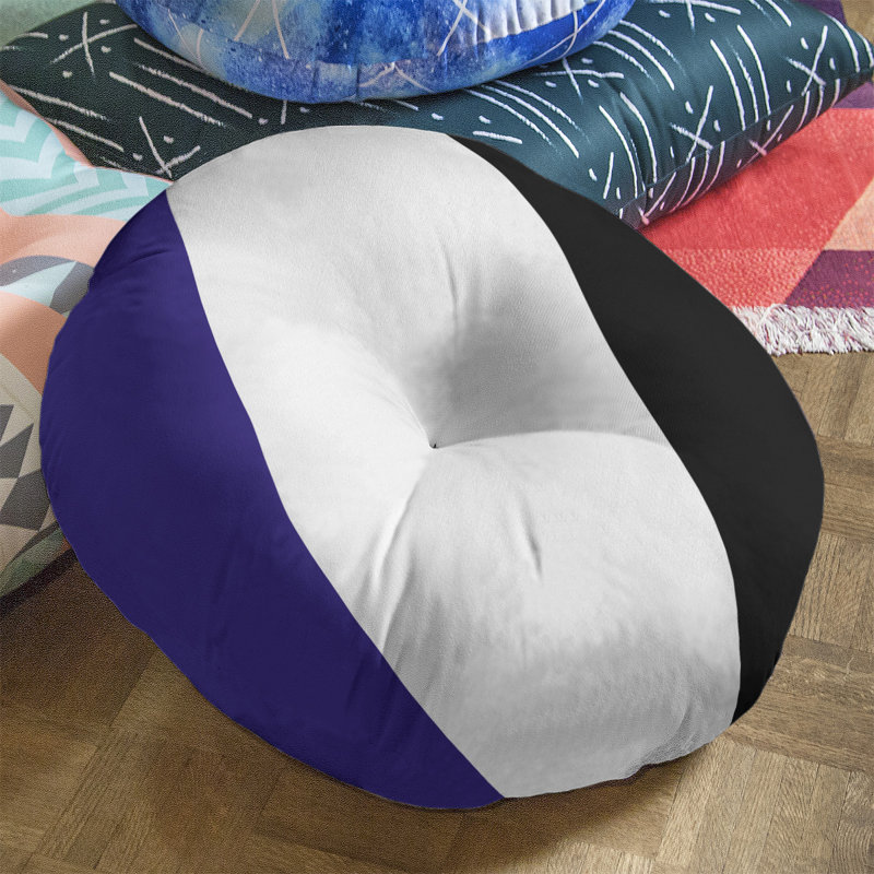 Coussin de sol touffeté baltimore retour, 30 po x 30 po, Blue/Gold