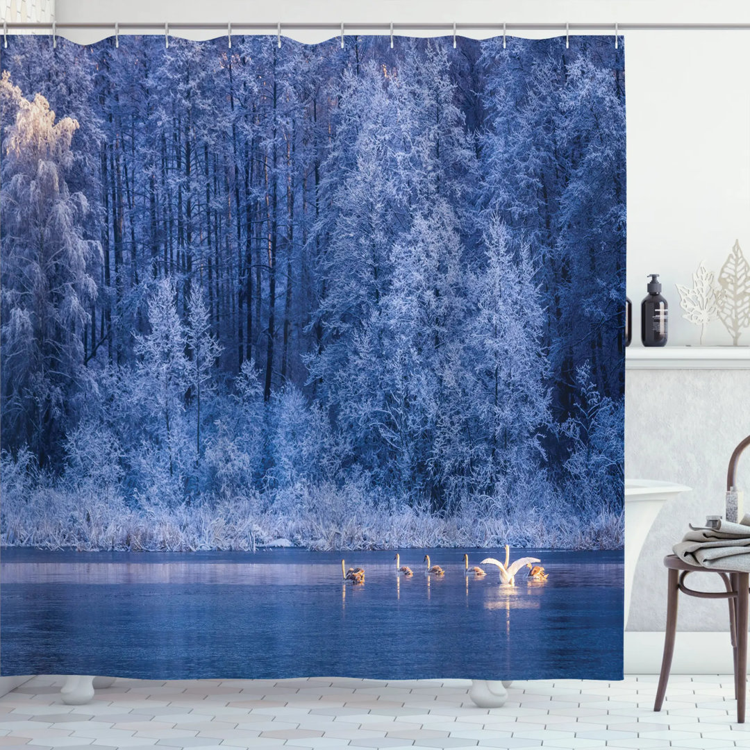 Winter Idyllic Nature Decor Print Single Shower Curtain East Urban Home 