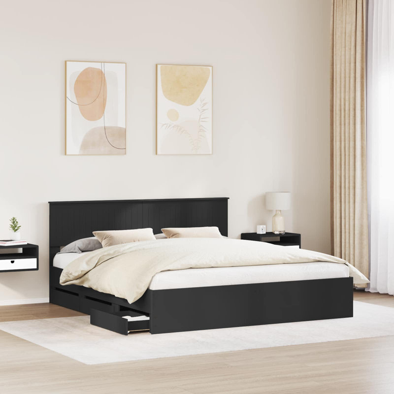 Bed, Black, Super King (6')