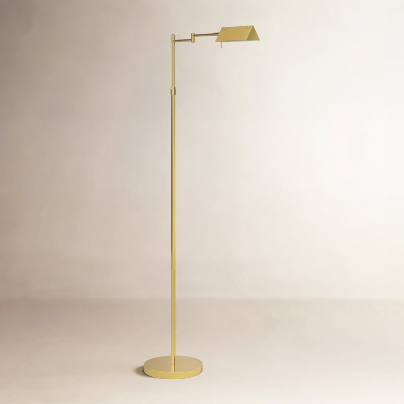Nathanael 55'' Plated Base LED Task Floor Lamp