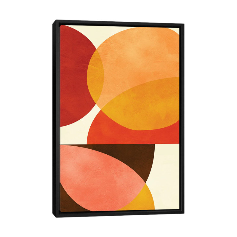 «Mid Century Modern I» par Ana Rut Bré - impression d'art graphique, Aucun mat, Toile avec cadre noir