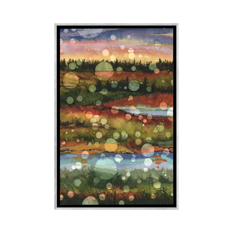« Moments de clarté » par Maggie Vandewalle-reproduction d’art, H 60 po x l 40po x P 1,5 po, Toile avec cadre argenté