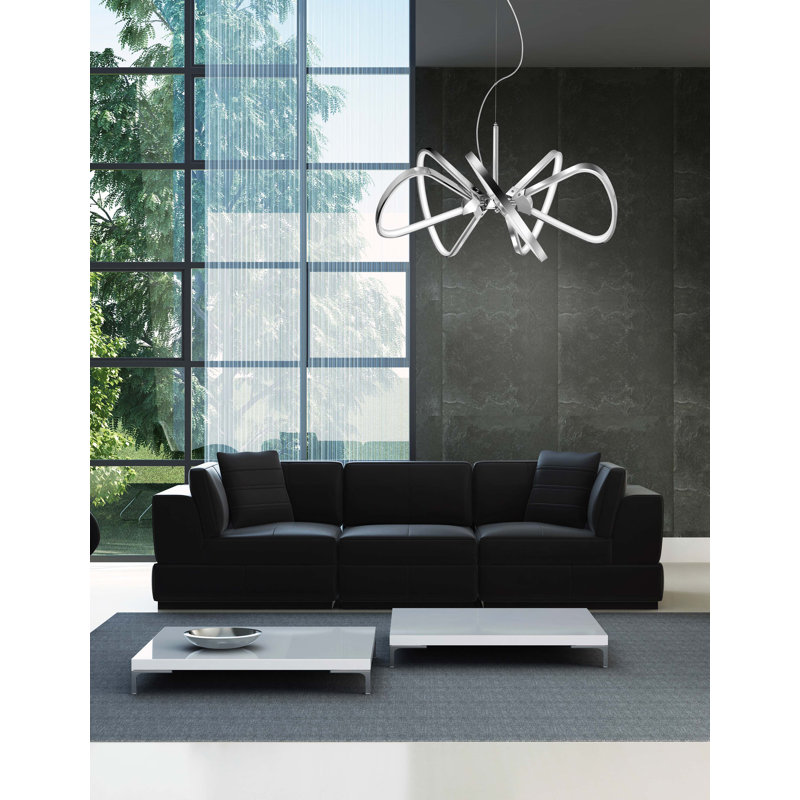 5 - Light Chrome LED Geometric Pendant