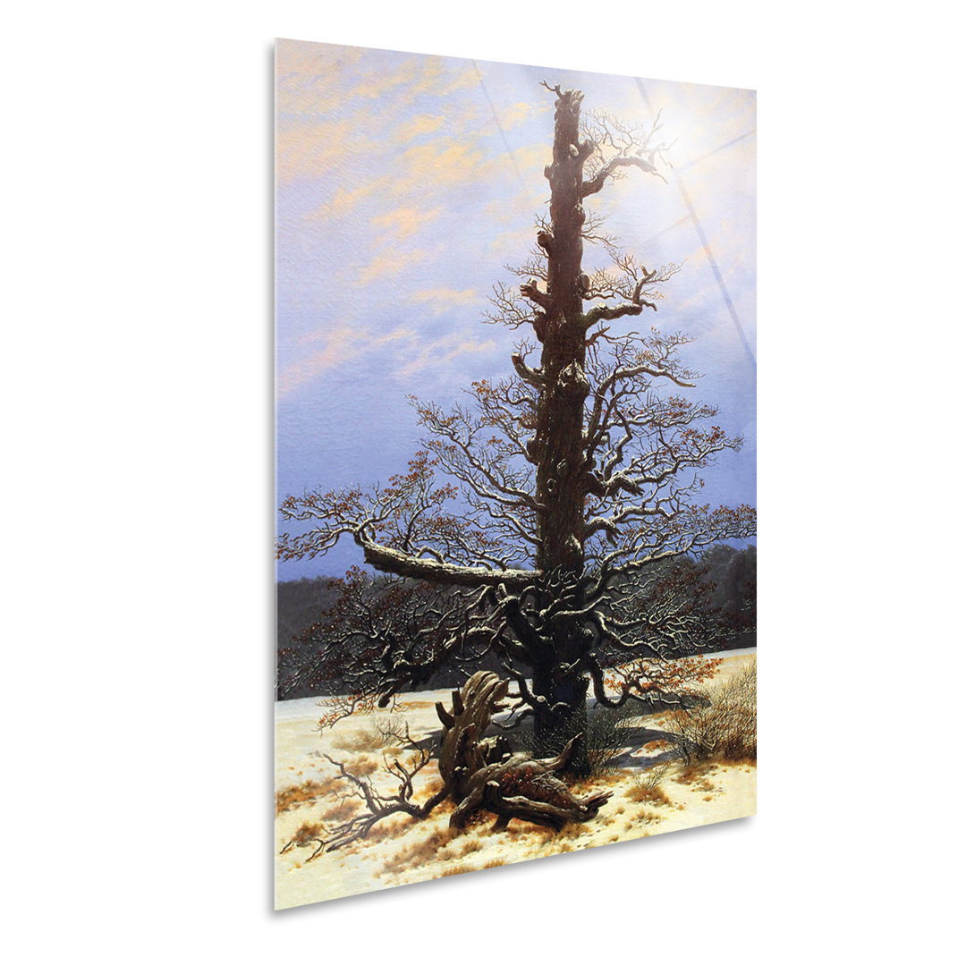 Wandbild Eiche im Schnee von Caspar David Friedrich