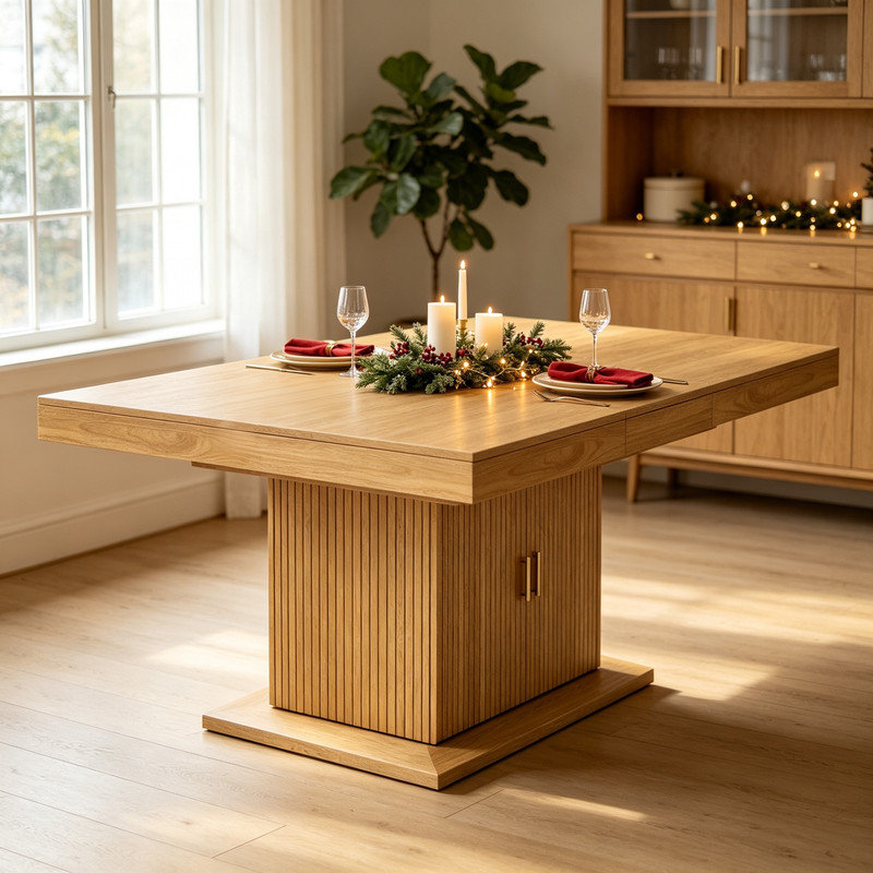 180.01 cm Extendable Dining Table, Natural