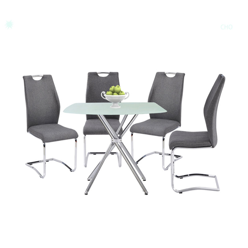 5 Pieces Contemporary Elegance Squared Dining Set
