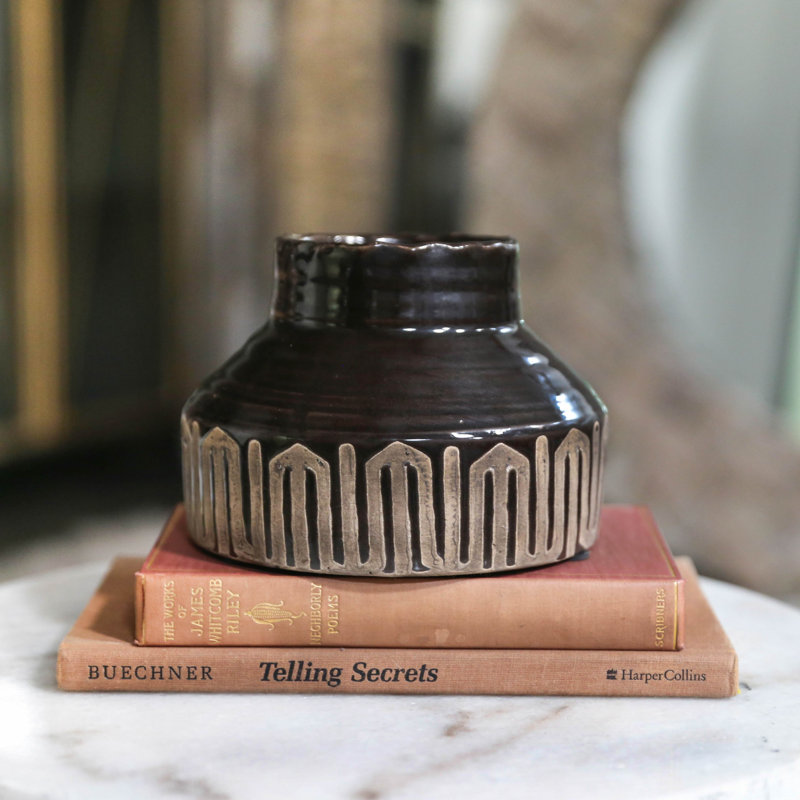 Vase de table ronde en céramique Jayson