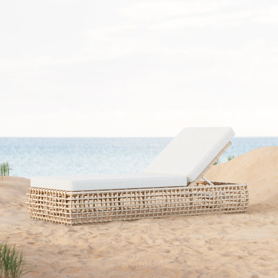 Kiawah 80.71" Long Reclining Single Chaise with Cushions