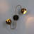 Christobal 2 - Light Dimmable Modern Black/Brass Wall Sconce