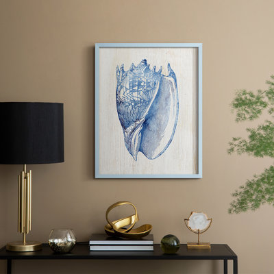 Shell II, reproduction encadrée - bois massif